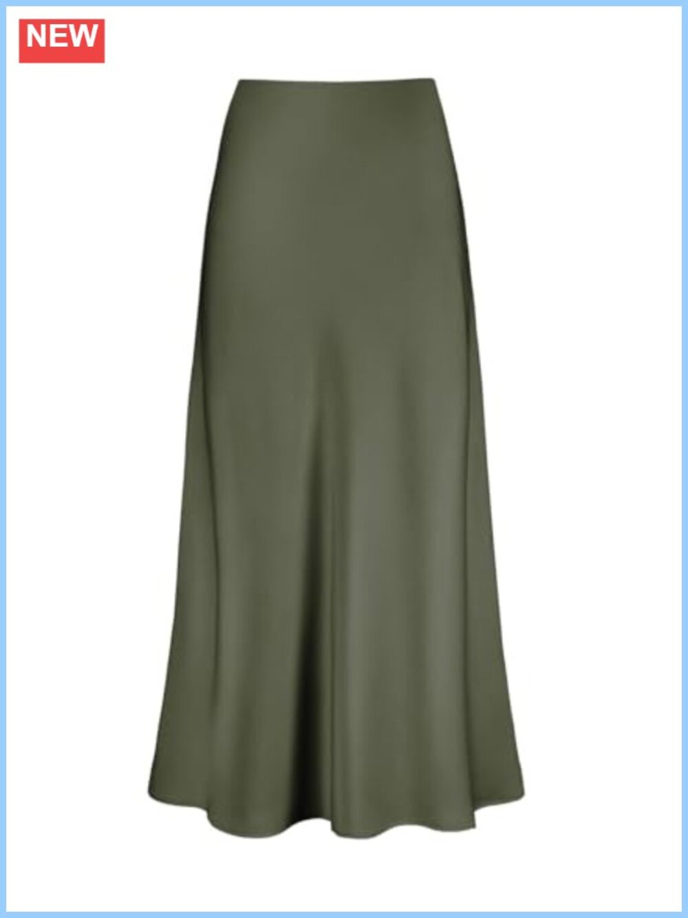 Satin High Waisted Maxi Skirt A-Line Silk Long Skirt